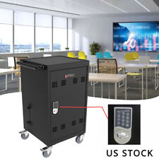 Mobile Charging Cart and Cabinet for Tablets Laptops 30-Device With Combination picture