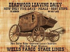 Old West Wells Fargo Stage lines Deadwood SD Daily Trips Mouse Pad   7 3/4  x 9
