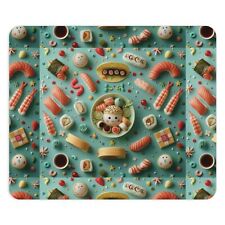 Sushi cute square anime green salmon mouse pad  picture
