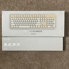 Azio Retro Classic Keyboard Maple & Palm Rest USB Bluetooth Pc - Mac picture
