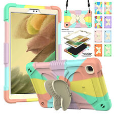 Kids Butterfly Tough Case Strap For Samsung Galaxy Tab A7 Lite 8.7