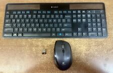 Logitech K750 wireless solar keyboard, M705 Mouse, and dongle TESTED WORKS GREAT picture