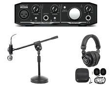 Mackie Podcast Podcasting Recording Bundle w/ Interface+Mic+Headphones+Stand picture
