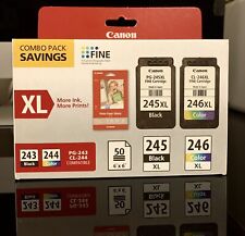 Genuine Canon PG-245XL/CL-246XL Ink Cartridges + Photo paper OEM New Sealed picture