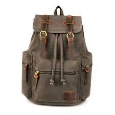 Canvas Backpack, SERIES Vintage Canvas Backpack Hiking Large A-armygreen picture