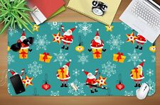 3D Santa Claus Stars 42 Christmas Non-slip Office Desk Mat Keyboard Pad Game Zoe picture