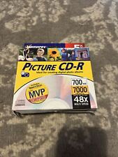 Picture CD-R, 700MB, 48x Multi Speed, New In Package Memorex 5 Pack Vintage NOS picture