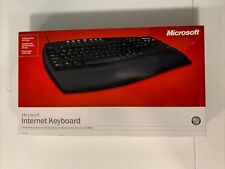 New Microsoft Internet Keyboard PS/2 Black Windows XP 2004 Sealed *Box Wear* picture