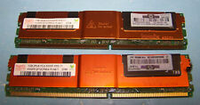 Hynix 2GB (2X 1GB) PC2-5300F DDR2 Memory Modules Orange HYMP512F72CP8N3-Y5 picture