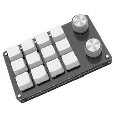 Portable Mini 12-Key Keyboard  Keys DIY 2 Knobs  USB Keypad for Music Drawing picture