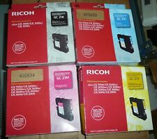 Genuine Set of 4 Ricoh GC21 Ink Cartridges 21K 21Y 21C 21M CYMK GX3000 GX5050n picture