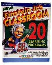 Einstein Jr's Classroom CD ROM 20 Learning Programs, Math, Science, 1995, Age 6+ picture
