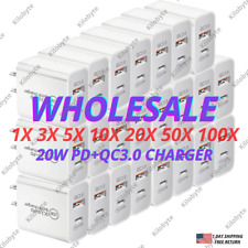 Wholesale Lot QC3.0 PD 20W USB Type C Fast Wall Charger Adapter For iPhone 14 XR picture