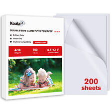 200 Sheets Koala Double Sided Glossy Inkjet Printer Photo Paper 8.5x11 42lb HP picture