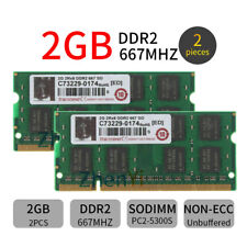 4GB 2x 2GB DDR2 667MHz PC2-5300S 200Pin SODIMM Laptop Memory SDRAM Transcend BT picture