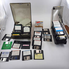 3.5” Floppy Diskettes Lot of 93 Used Disks With 2 Tray Containers IBM 1.44 MB picture