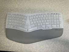 DELUX GM902 Pro Ergonomic Wireless Bluetooth Rechargeable White Keyboard- Tested picture