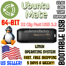 Ubuntu Mate 24.04 Long Term Support Linux OS DVD or USB Live Boot NEW picture