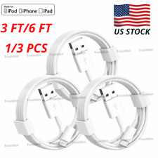 For Apple iPhone 14 13 12 11 X 8 7 6 5 SE Charger Cable 3/6FT USB Charging Cord picture