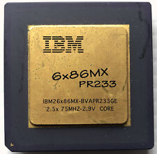 IBM 6x86MX PR233 Socket 7 GOLD CPU IBM26x86MX-BVAPR233GE 2.5x 75Mhz 2.9V CORE picture