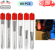 60 Pcs 3D Printer Nozzle Cleaning Kit Stainless Steel Needles Printer Accessory picture