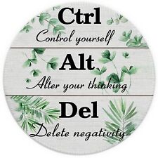 Mouse Pad，Control Yourself，Alter Your Thinking，Delete Negativity Funny Round ... picture