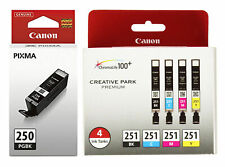 Genuine Canon PGI-250 BK CLI-251 B/C/M/Y Color Ink Cartridges-5Pk-NEW-Setup picture