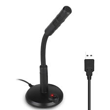 USB Computer Mini Condenser Microphone Stand Recording Mic For PC Desktop Laptop picture