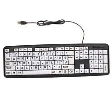Big Bright Easy See Keyboard Large Print Letter Keys for Visual Impaired I0Z9 picture