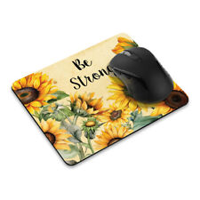 Personalized Name Customizable Text Sunflower Rectangle MousePad Computer Laptop picture