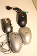 Vintage Black Silver Lot of 4 Optical Mice Hewlett Packard, Targus UNTESTED picture