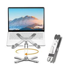Laptop Stand with 360 Rotating Base, Computer Notebook Laptop Riser Metal Hol... picture