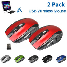 Bulk sale Lot of 2 2.4GHz Wireless Cordless Optical Mouse Mice USB PC Laptop picture