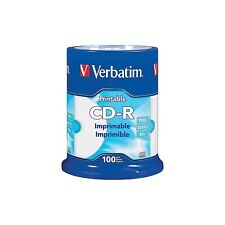 Verbatim 98493 52x CD-R White Inkjet Printable Hub Printable 100/Pack 1674156 picture