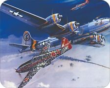 WWii Airplanes The B-29 & KI-61 Mouse Pads Mousepads Fighting Fortrace picture