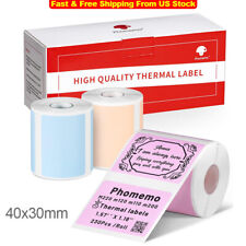 40x30mm 3 Rolls Self-Adhesive Thermal LabelSticker Paper for Phomemo M110/M200 picture