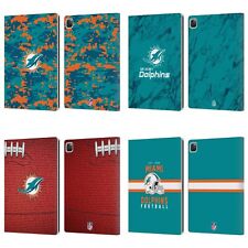 OFFICIAL NFL MIAMI DOLPHINS GRAPHICS LEATHER BOOK WALLET CASE FOR APPLE iPAD picture