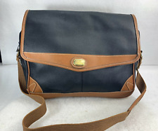 JORDACHE Leather Black Tablet Laptop Messenger Bag With Adjustable Strap picture