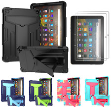 Kickstand Case For Amazon Fire HD 10 13th Generation 2023 Cover/ Glass Protector picture