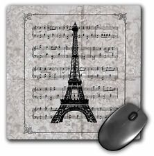 3dRose Vintage Song Sheet with Eiffel Tower French Art- Paris MousePad picture