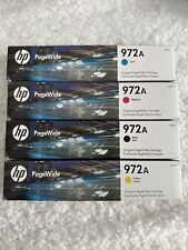 Genuine HP 972A Ink Set F6T80AN LOR86AN LOR89AN LOR92AN PageWide 452/477 picture