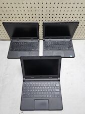 Lot of Three (3) Dell Chromebook 11 P22T Laptop - Intel Celeron N2840 - READ picture