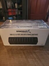Sabrent HBBU10 10-Port 60W USB 3.0 Hub with Individual Power Switches SEALED picture