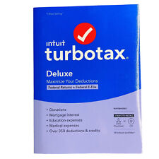 🔥 NEW Turbotax Deluxe 2022 Federal Return E-File NO STATE PC/Mac CD/Download 🔥 picture