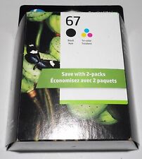 Genuine HP 67 (3YP29AN) Black and Tri Color Ink Cartridges 2 Pack NEW Dated 2025 picture
