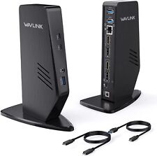 WAVLINK 13-in-1 USB C Docking Station Dual Monitor 65W Charging 4K Displays picture