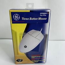 GE HO98801 White 3 Buttons PS 2 Wired Mouse VTG picture