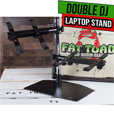 DJ Double Computer Laptop Stand - Duel Mount Holder Studio Mixer Controller Gear picture
