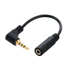 JSER Cable 90 Degree Angled 3.5mm 4 poles Audio Stereo Male Female Extension picture