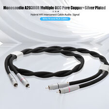 HIFI RCA Cables Multiple OCC Pure Copper+Silver Plated Hybrid Audio Signal Wire picture